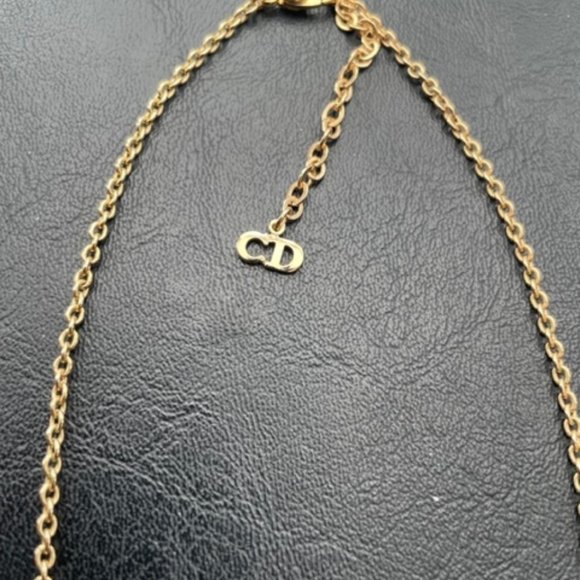 Vintage Rare find Christian Dior necklace w/Clear Rhinestones flowers - Picture 9 of 11